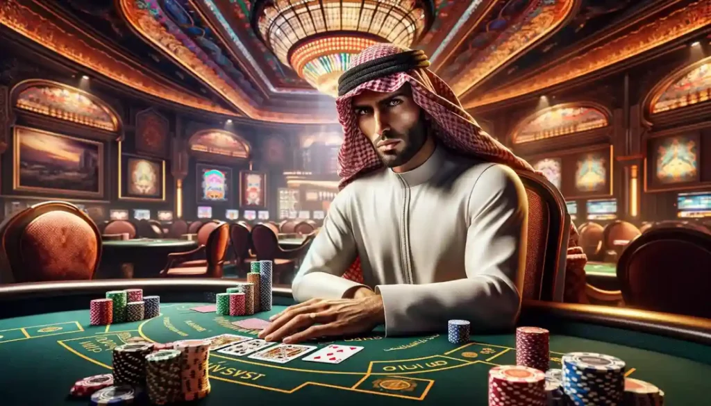 arab man playing casino yyy